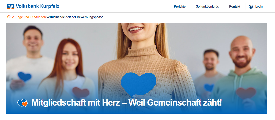 Mitgliedschaft mit Herz